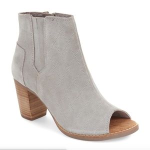 TOMS Majorca Peep Toe Bootie - Grey